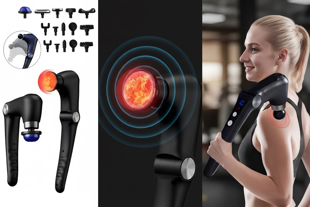 Pistola de Massagem de Fáscia com Cabo Extensível